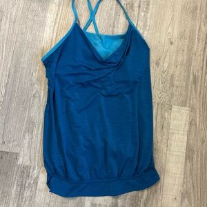Old Navy Womens Size Medium Teal Tank Top Athletic Activewear Workout Shirt
